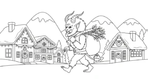 coloriage Krampus updated à imprimer pdf gratuit
