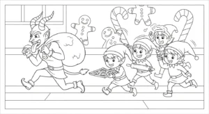coloriage Krampus updated à imprimer gratuitement pdf