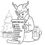 coloriage Krampus updated à imprimer pour enfant de 3 ans
