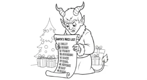coloriage Krampus updated à imprimer pour enfant de 3 ans