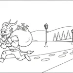 coloriage Krampus updated pour enfant de 10 ans