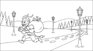 coloriage Krampus updated pour enfant de 10 ans