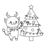 coloriage Krampus updated pour enfant de 7 ans