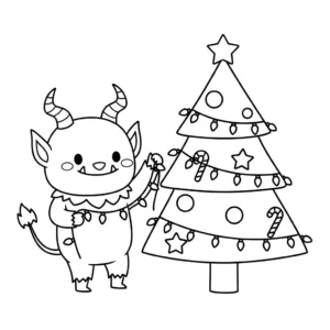 coloriage Krampus updated pour enfant de 7 ans