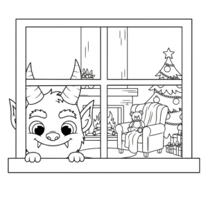 coloriage Krampus updated à imprimer pour enfant de 7 ans