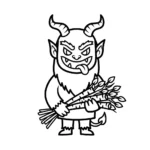 coloriage Krampus updated gratuit a imprimer