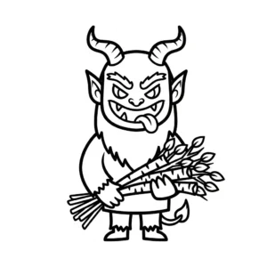 coloriage Krampus updated gratuit a imprimer