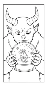 coloriage Krampus updated à imprimer pour enfant de 4 ans