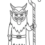 coloriage Krampus updated à imprimer pdf gratuit