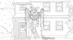 imprimer coloriage Krampus updated