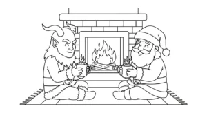 coloriage Krampus updated et apprentissage