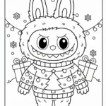 coloriage Labubu Noel gratuit pour enfants