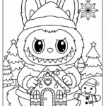 coloriage Labubu Noel gratuit pour enfants