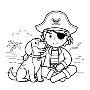 image pour coloriage Pirate updated enfant
