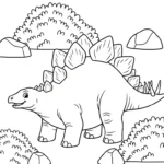 coloriage Préhistoire pour enfant de 2 ans