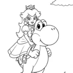imprimer coloriage Princesse Peach updated pour enfant