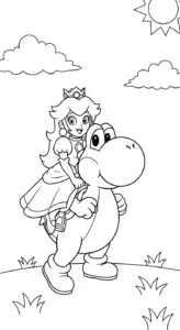 imprimer coloriage Princesse Peach updated pour enfant