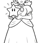 coloriage Princesse Peach updated pour enfant de à imprimer