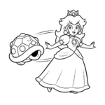 coloriage Princesse Peach updated à imprimer pour enfant de 8 ans