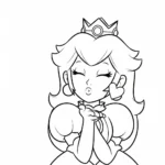 coloriage Princesse Peach updated a imprimer gratuit