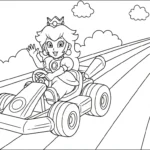 coloriage Princesse Peach updated pour enfant de 2 ans