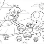 coloriage Princesse Peach updated a imprimer gratuit