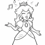 coloriage Princesse Peach updated en ligne pour enfant