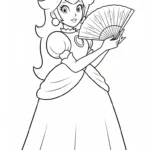 coloriage Princesse Peach updated a imprimer gratuitement