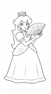 coloriage Princesse Peach updated a imprimer gratuitement
