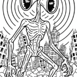 coloriage Siren Head gratuit