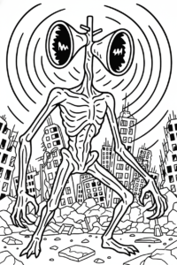 coloriage Siren Head gratuit