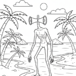 coloriage Siren Head pour enfant de 10 ans