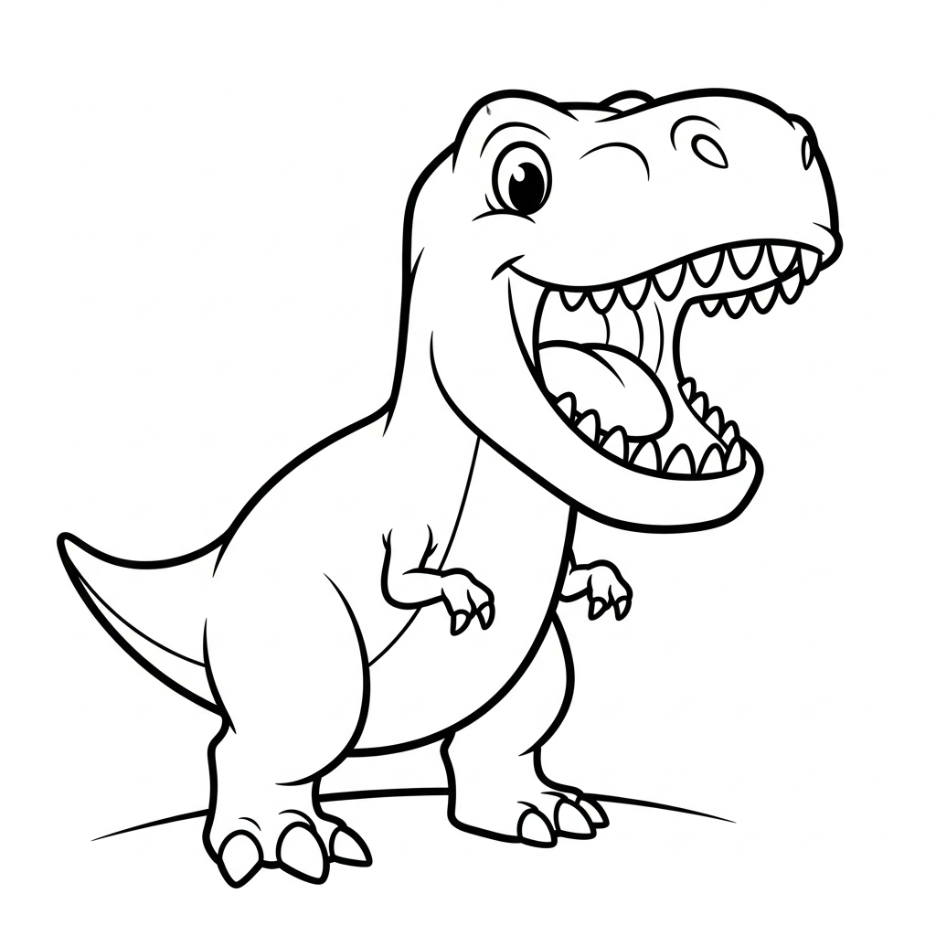 Tranh tô màu T-Rex