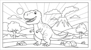 coloriage T Rex updated pour enfant de 10 ans