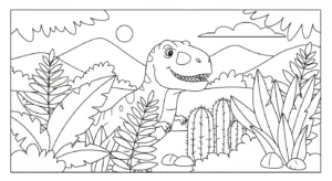 a imprimer coloriage T Rex updated gratuit