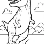 coloriage T Rex updated gratuit a imprimer