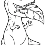 coloriage T Rex updated pour enfants à télécharger