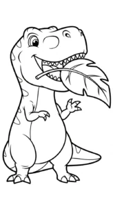 coloriage T Rex updated pour enfants à télécharger