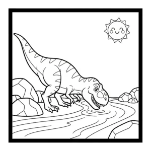 coloriage T Rex updated a imprimer gratuit
