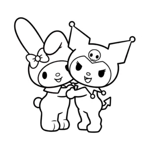 coloriage sanrio updated pour enfants à imprimer