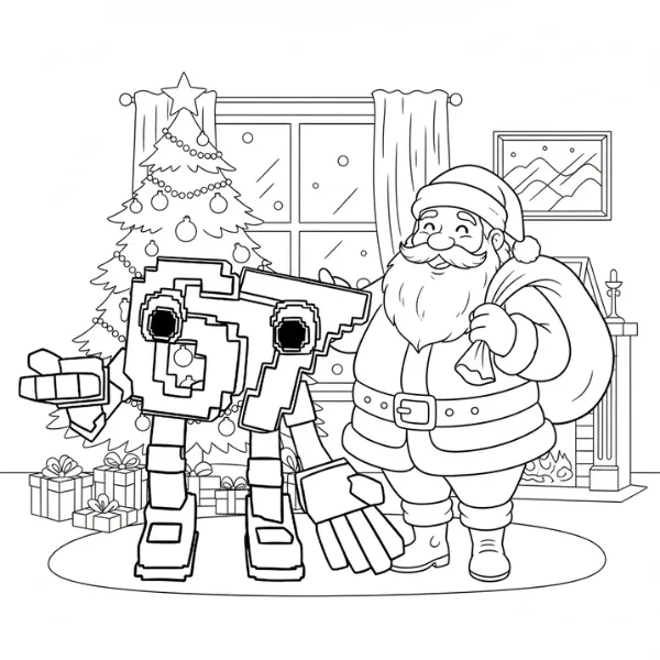 Tranh tô màu 67 Brainrot Noël