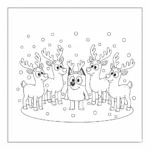 coloriage Bluey Noel pour enfants