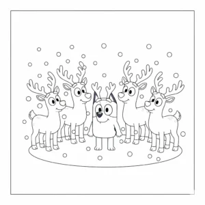 coloriage Bluey Noel pour enfants