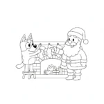 coloriage Bluey Noel et dessins