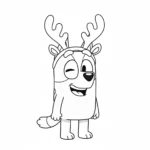 coloriage Bluey Noel à imprimer pour enfants