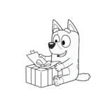 coloriage Bluey Noel pour bebe a imprimer
