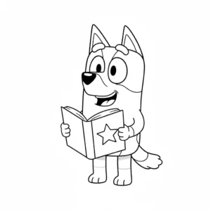 coloriage Bluey Noel pour enfants à télécharger