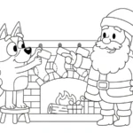 coloriage Bluey Noel et dessins
