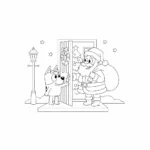coloriage Bluey Noel pour enfant de 4 ans