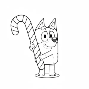 coloriage Bluey Noel pour enfant a imprimer gratuit